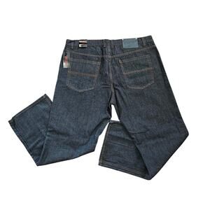 Linea Uomo Y2K Baggy Jeans Mens 42x30 Black Grunge Straight Skater Hip-Hop NEW